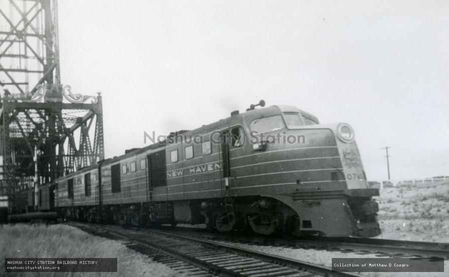Postcard: New Haven Railroad #0742 at Bourne, Massachusetts
